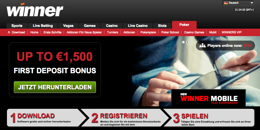 Winner Poker Übersicht